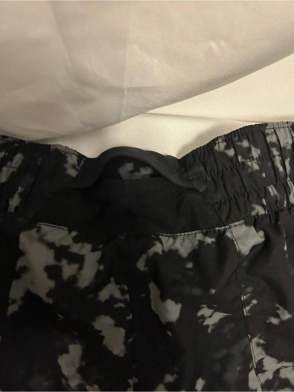 Nike Women's Black & Gray Tie-Dye Running Shorts